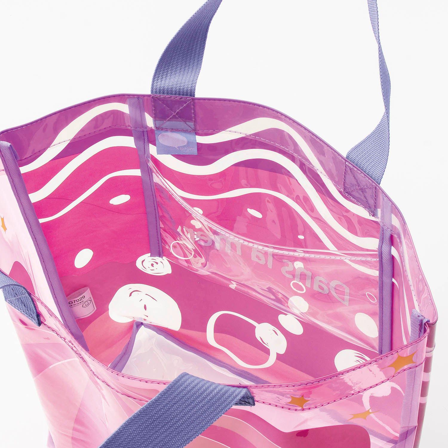 日本千趣會 - PVC防水包/游泳手提包-鯨鯊-水藍 (41×31×15cm)