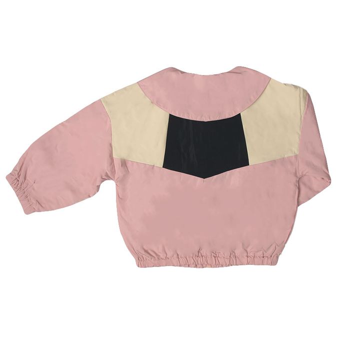 akachan honpo - 夾克外套-復古配色-粉紅色