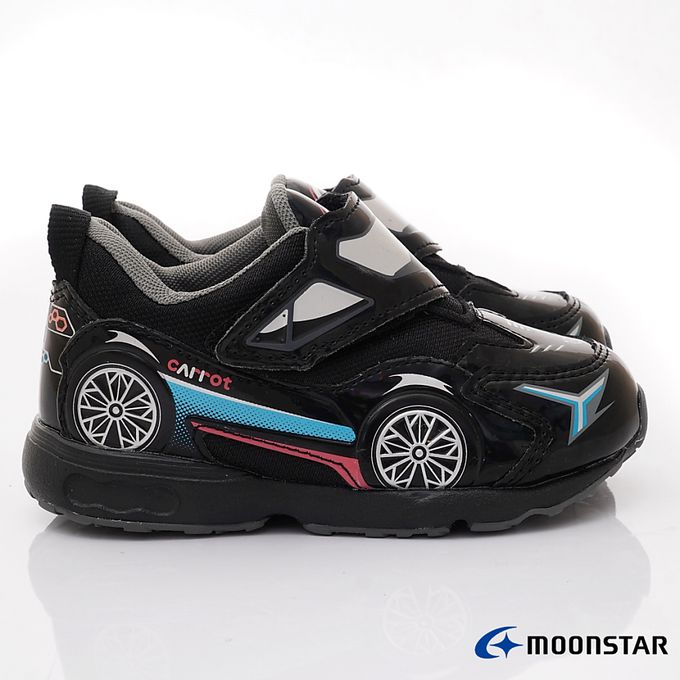 Moonstar日本月星 - 月星CR賽車運動鞋-CRC23286黑-15-19cm(中小童)-運動鞋-黑