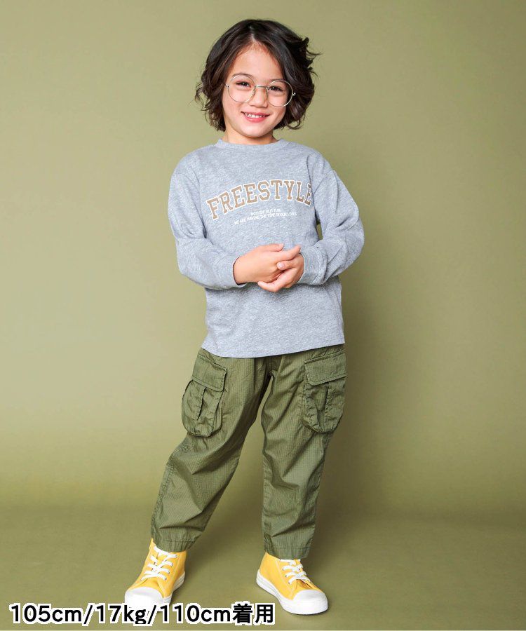 日本 BREEZE - 輕便工裝風！防撕材質耐穿長褲-卡其x黑撞色