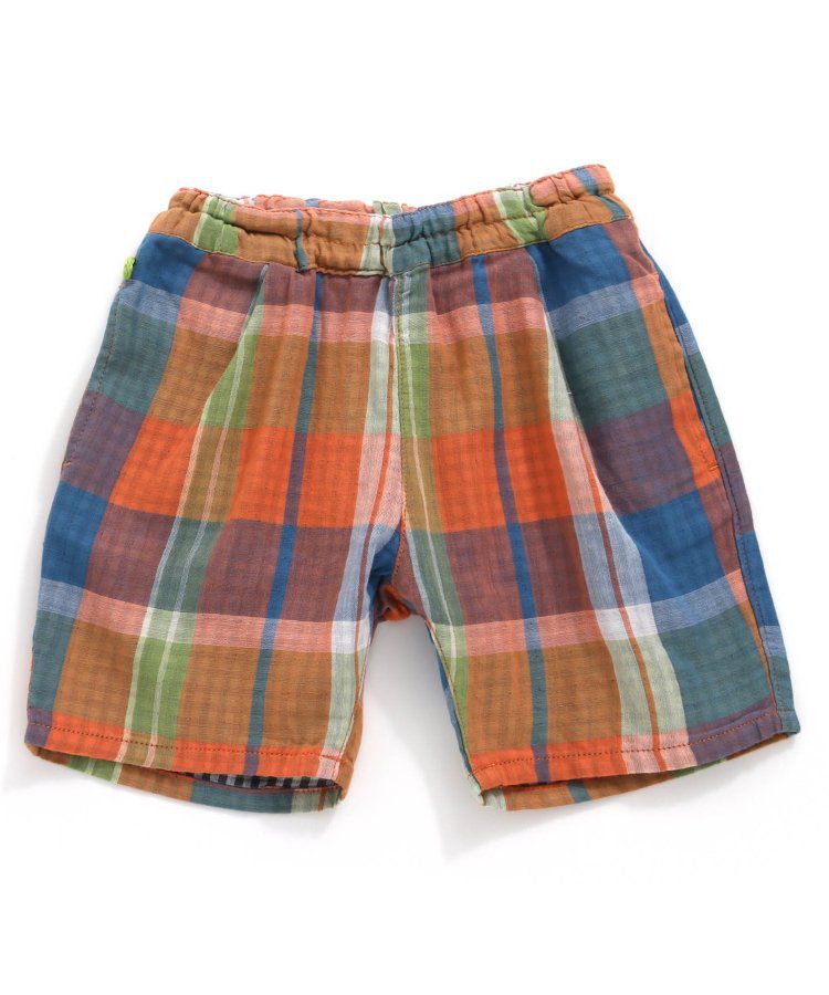 日本 BREEZE - 100%棉定番印花短褲-變形蟲-綠