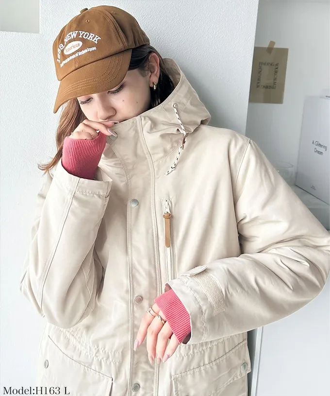 日本 Classical Elf - [熱銷NO.1]  3WAY百搭保暖連帽防風外套-淺米杏