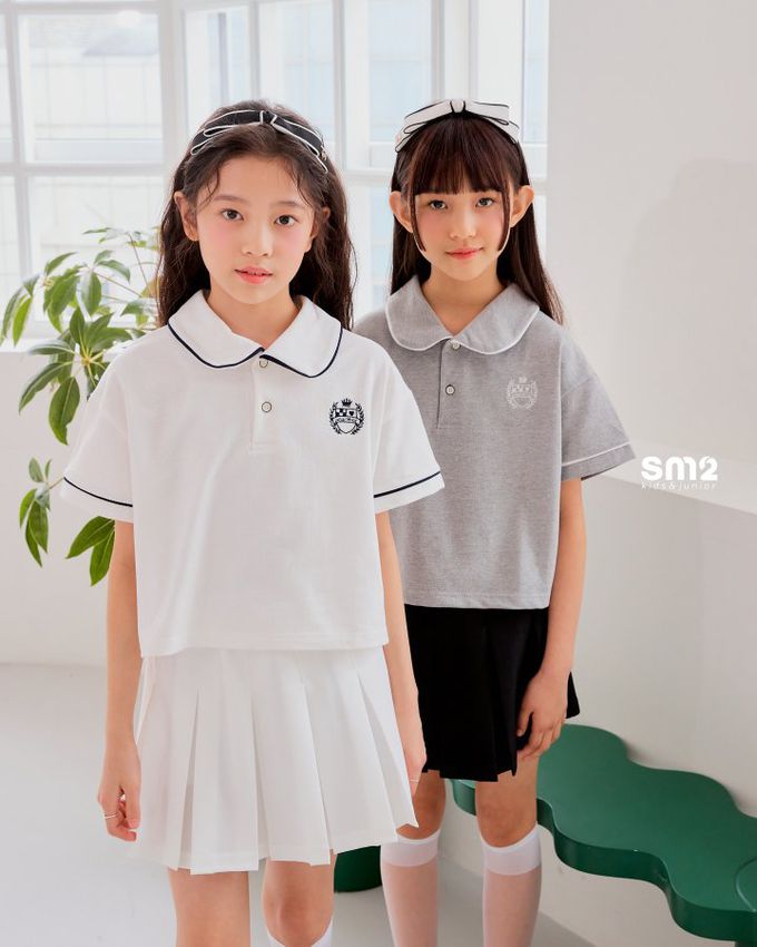 韓國 sm2 - 大女孩風格百褶短裙-黑