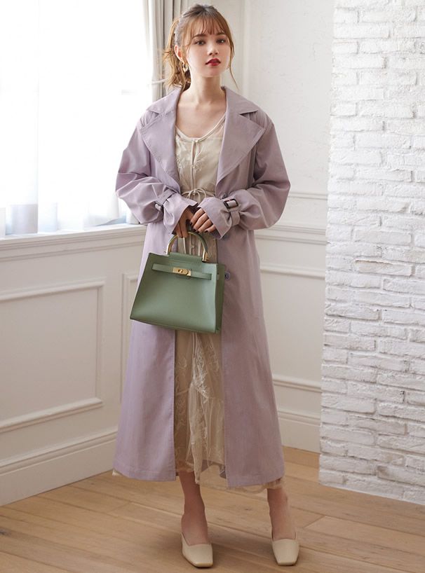 日本 GRL - 2way金屬拼接手把手提包/側背包-薄荷