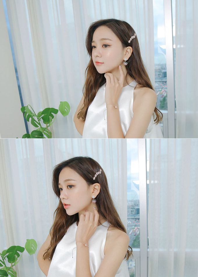 韓國 Soo&Soo - 粉紅愛戀浪漫髮夾-粉 (7.5cm)