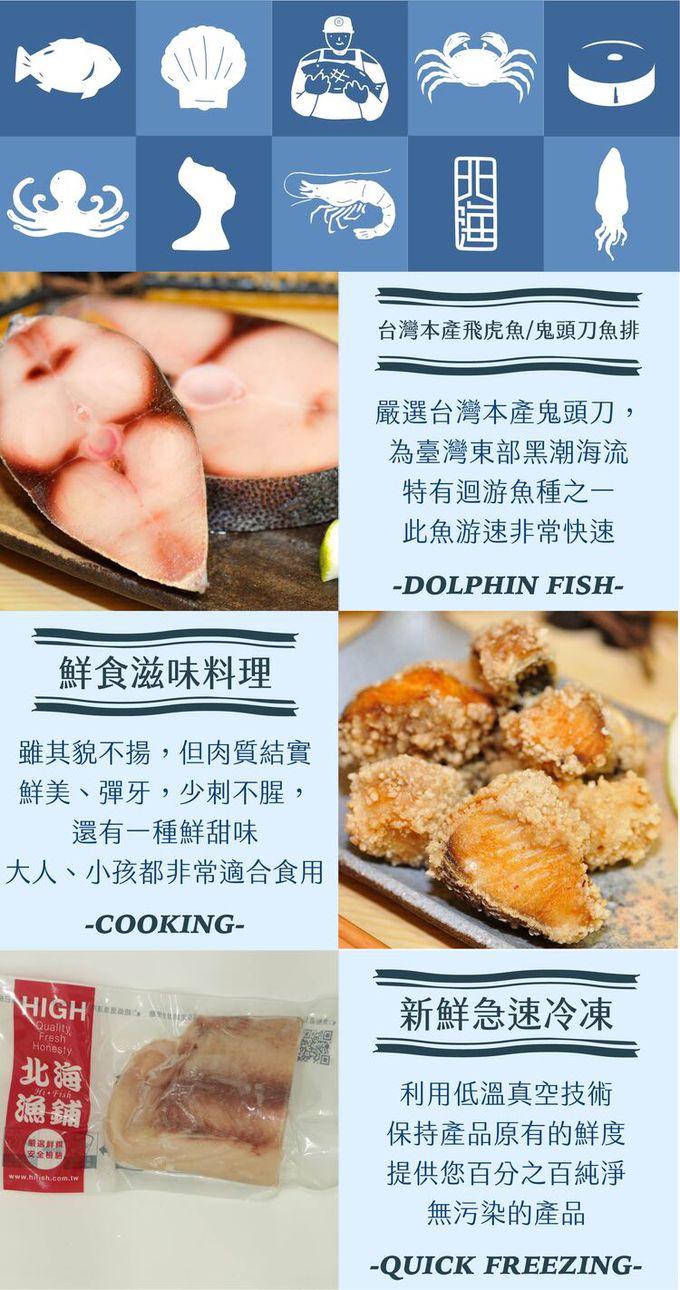 北海漁鋪 - 飛虎魚魚排200g-250g/包*6包