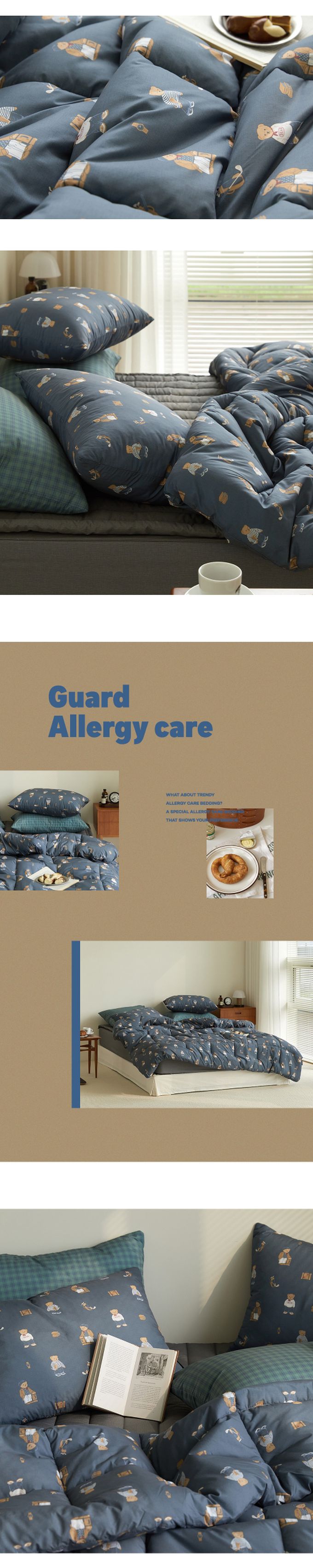 韓國 Maatila - 可水洗M2全方位抗菌防蟎四季被-紳士熊熊