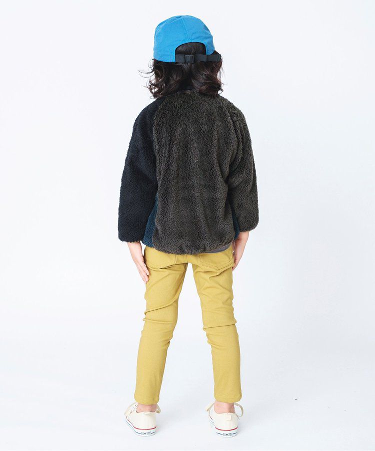 日本 BREEZE - 微立領泰迪熊保暖外套-迷彩-灰綠