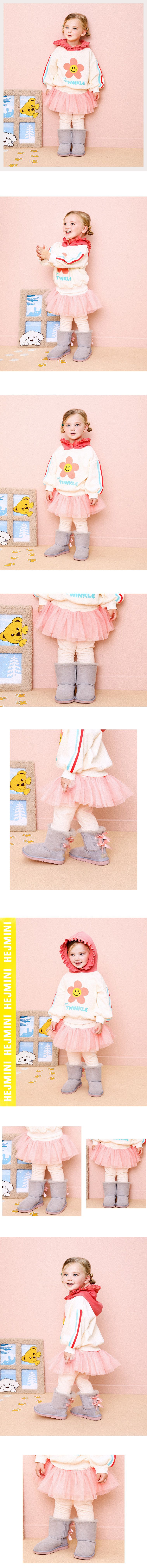 韓國 HEJMINI - (內刷毛)層次蓬蓬網紗褲裙