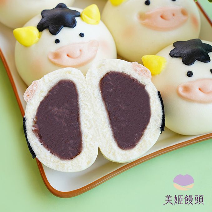 美姬饅頭 - 扭轉乾坤牛牛鮮乳紅豆包-50g*6顆