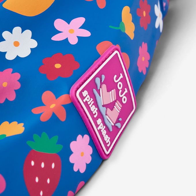 英國 JoJo Maman BeBe - 三合一多功能防水保暖外套-草莓花圃