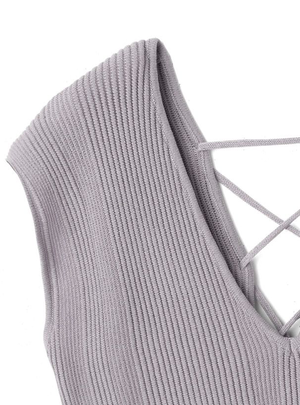 日本 GRL - 交叉綁帶穿搭無袖背心-杏
