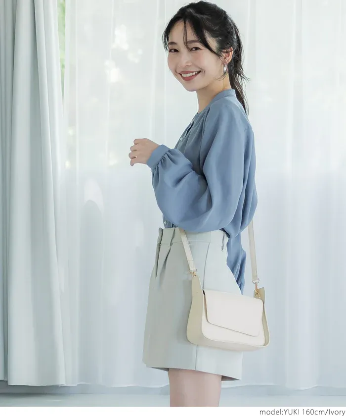 日本 COCA - 氣質方形皮革腋下包-米杏