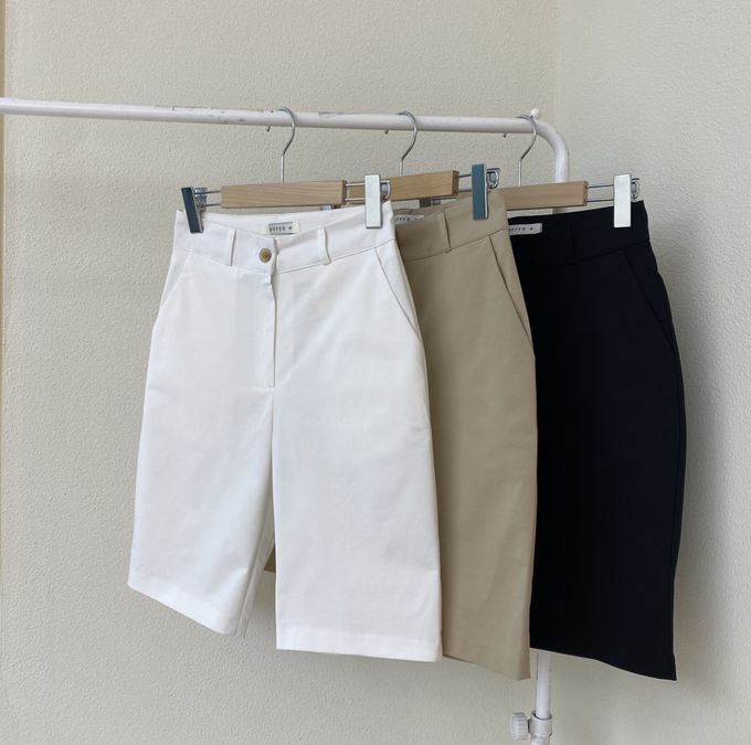 韓國 orrrn - 韓系休閒風五分褲-白
