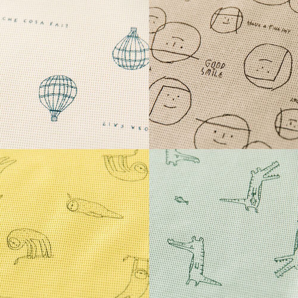 日本 ma lalumiere store - 華夫格滿版印花短袖上衣-笑臉-卡其