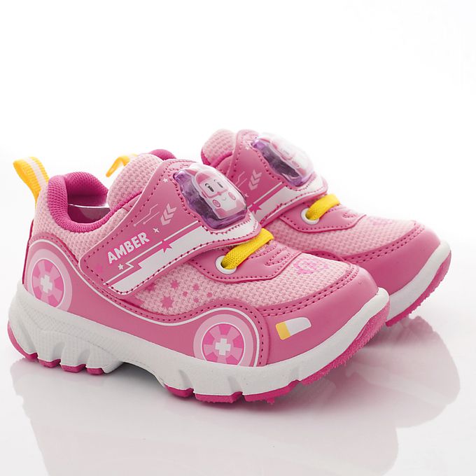 台灣製波力電燈運動童鞋(中小童段)-運動鞋-粉