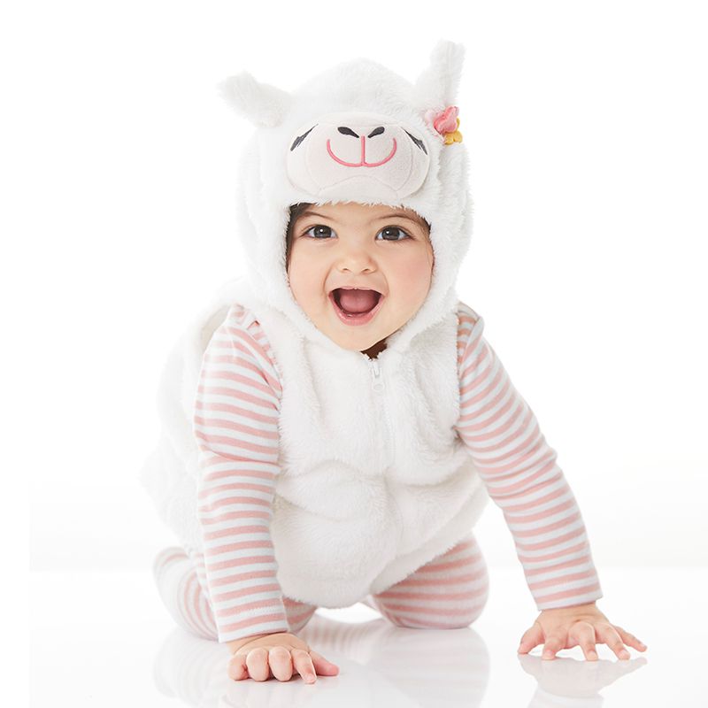美國 Carter's - 嬰幼兒萬聖節/聖誕節造型套裝三件組-白色羊駝