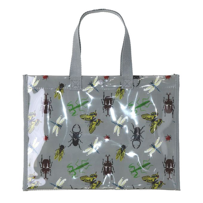 日本 ZOOLAND - 防水PVC手提袋/游泳包-海洋世界-深藍 (25x34cm)