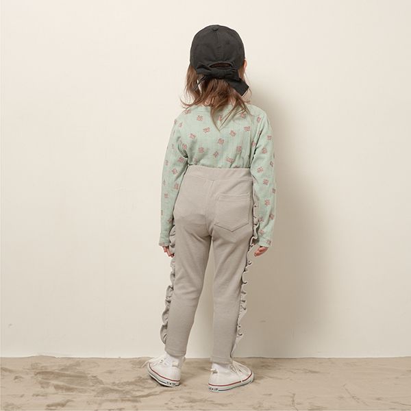 日本 Lycee mine - Anywhere系列 側面荷葉邊9分褲-水藍