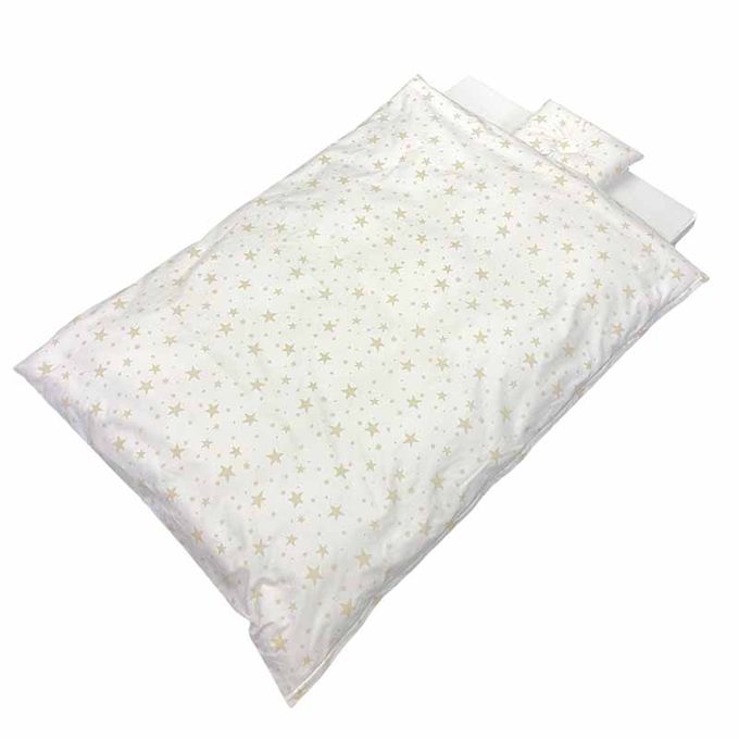 akachan honpo - 幼兒棉被7件組-自然 星星-米白色