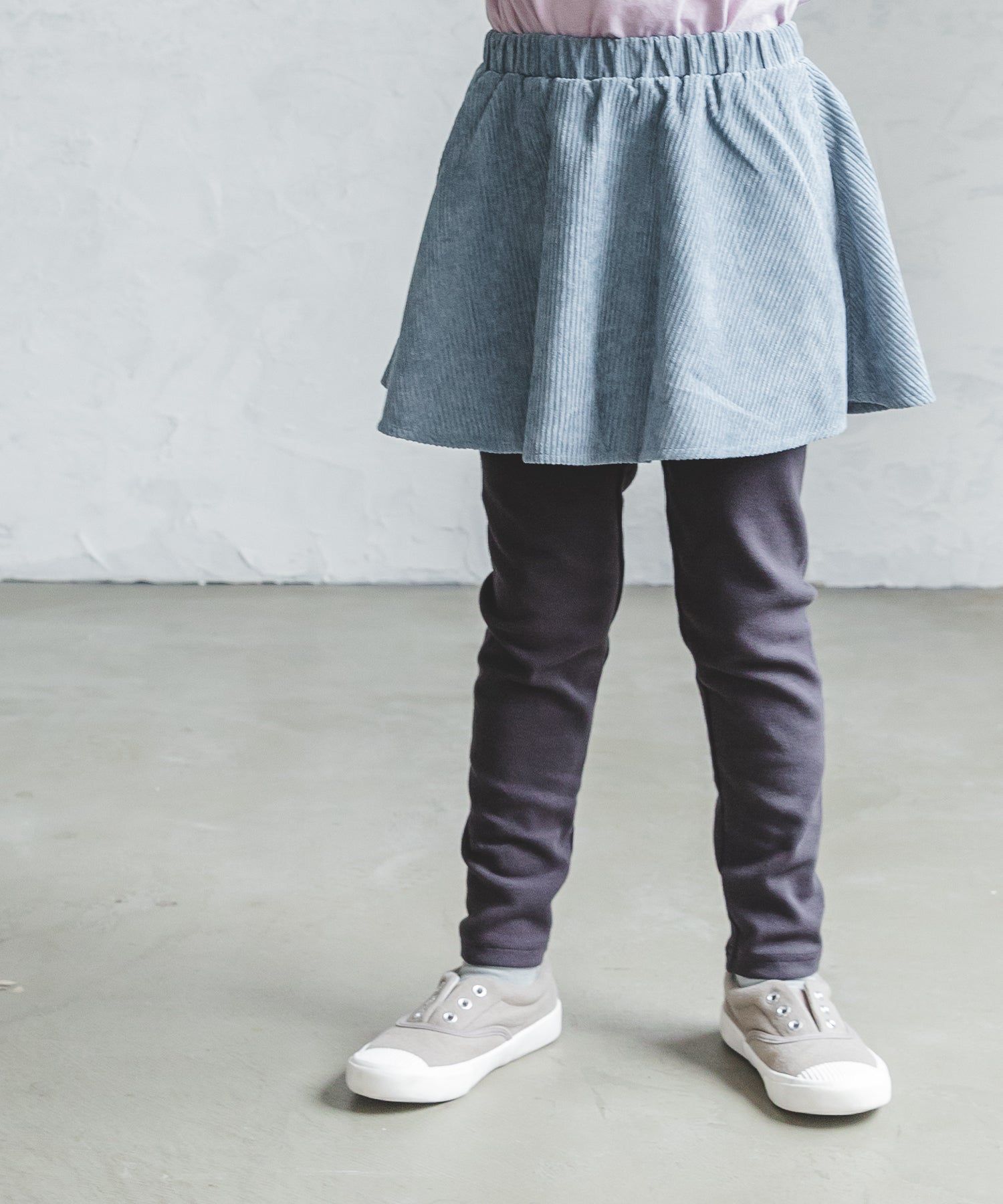 日本 PAIRMANON - 柔軟彈性百搭褲裙-素色-摩卡x灰黑