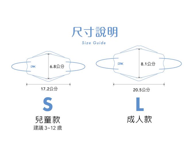 DRX 達特世 - TN95醫用4D口罩 - 馬卡龍四色 (兒童S) - 20入