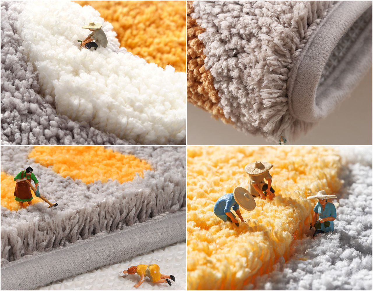 快速吸水植絨浴室腳踏墊-老虎大頭貼