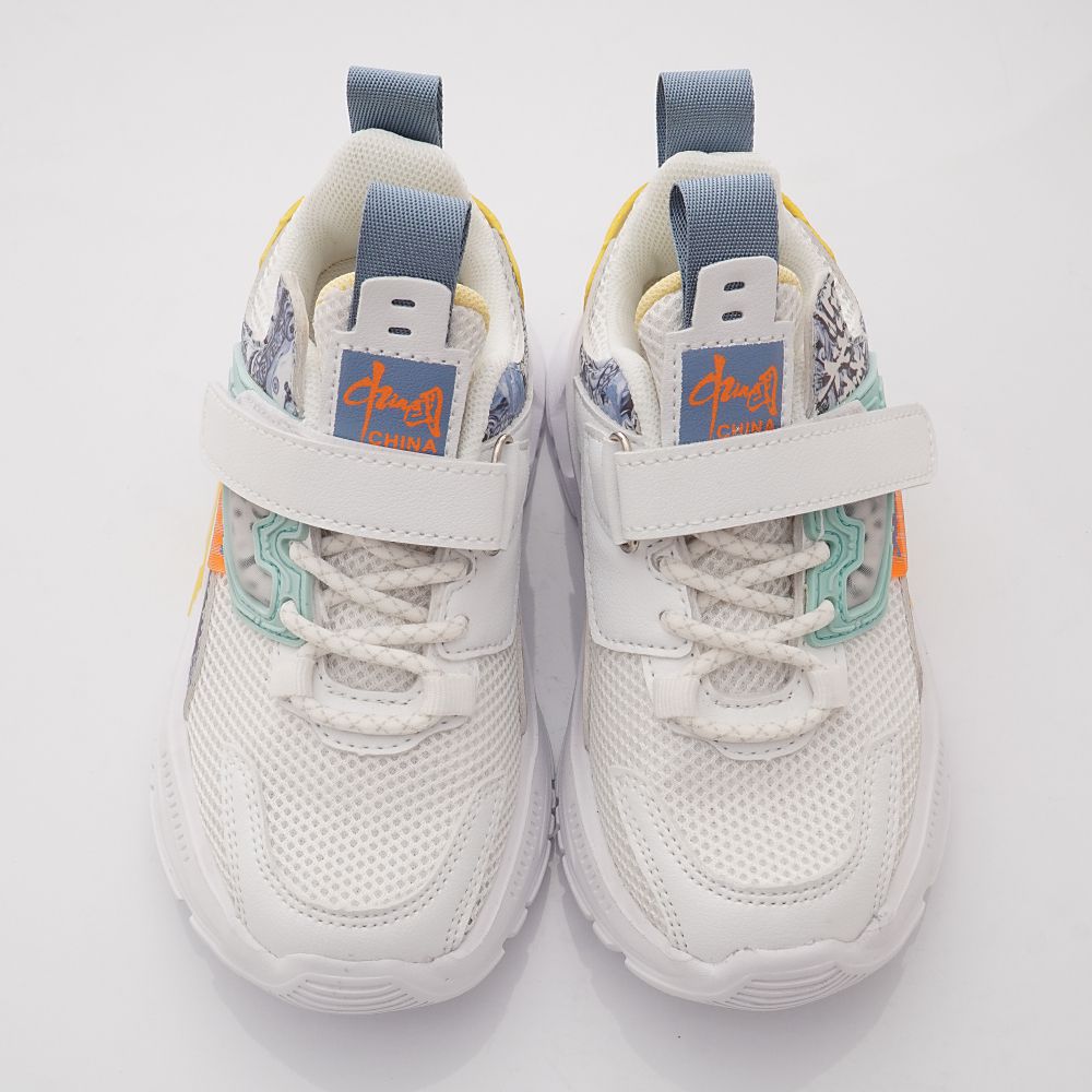 輕巧運動款(中大童段)-運動鞋-白綠