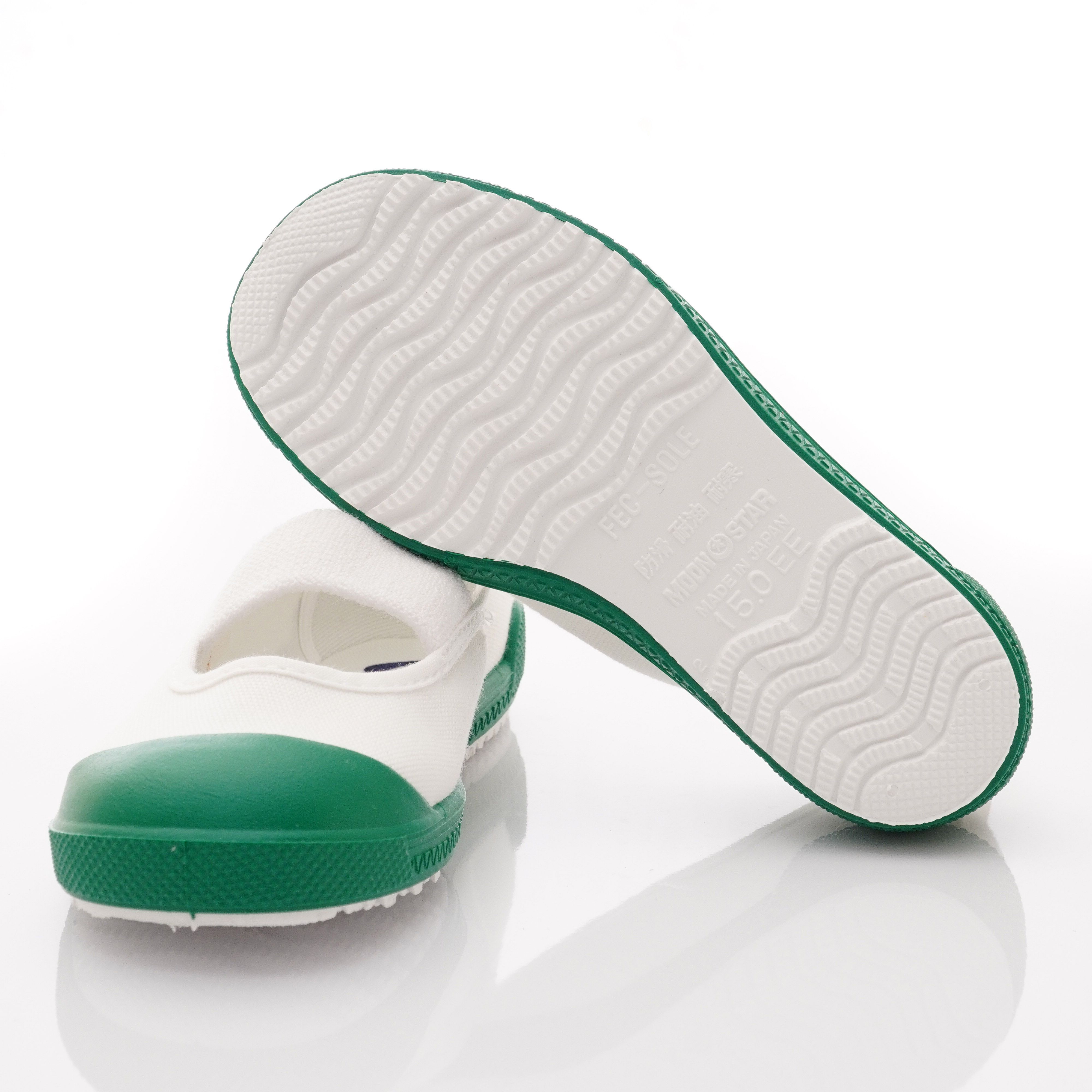 Moonstar日本月星 - 鐵氟龍易彎折幼兒園室內鞋款(中小童段)-綠