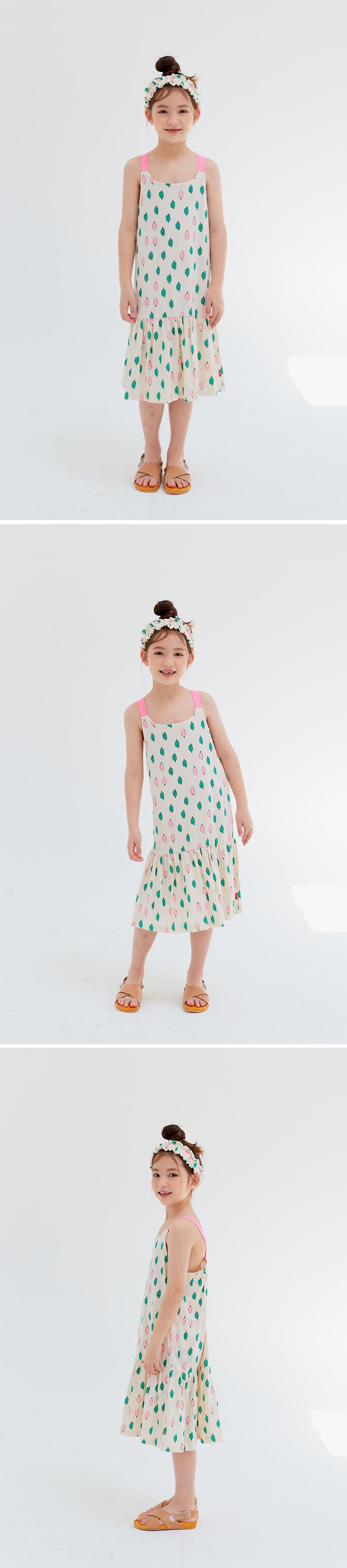 韓國 OZKIZ - (附髮帶)小樹林細肩帶魚尾洋裝