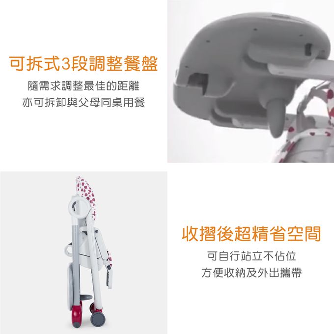 義大利 chicco - Polly Progres五合一多功能成長高腳餐椅-蒲公英灰