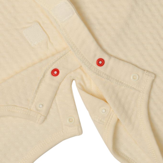 akachan honpo - 長袖舒適連身衣-象牙白色 (50~60cm)