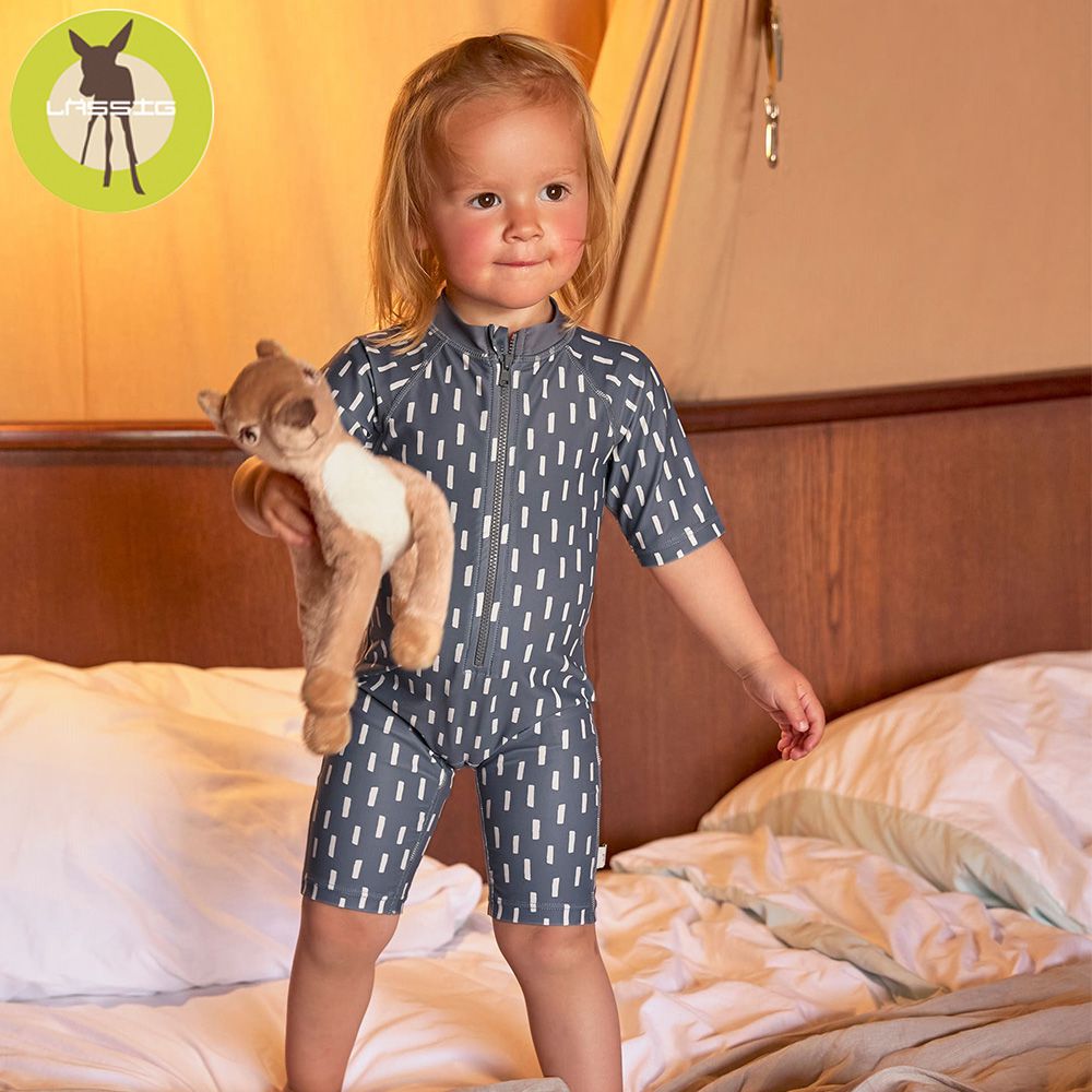 德國 Lassig - 嬰幼兒抗UV短袖連身式泳裝-大嘴鳥