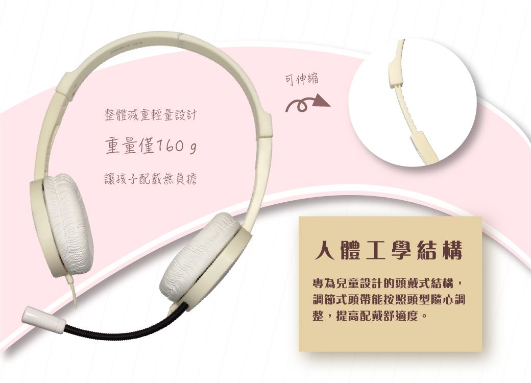 Hong Man - 三麗鷗系列 兒童耳機 麥克風款-Hello Kitty