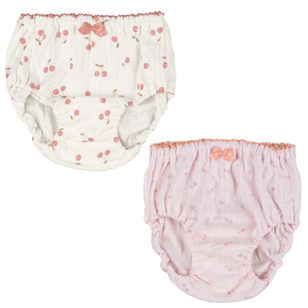 akachan honpo - 內褲2件組-櫻桃、愛心-粉紅色
