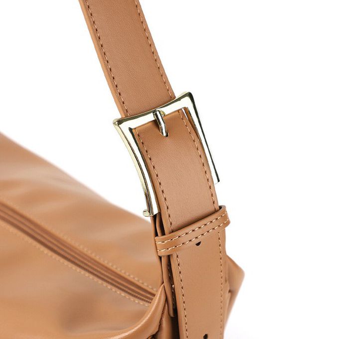 日本 LIZDAYS - 柔滑簡約休閒單肩側背包-煙燻粉 (23x28cm(開口處37.5cm))