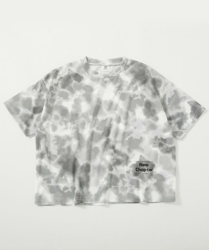 日本 devirock - 速乾網眼暈染風涼爽短袖上衣-藍紫