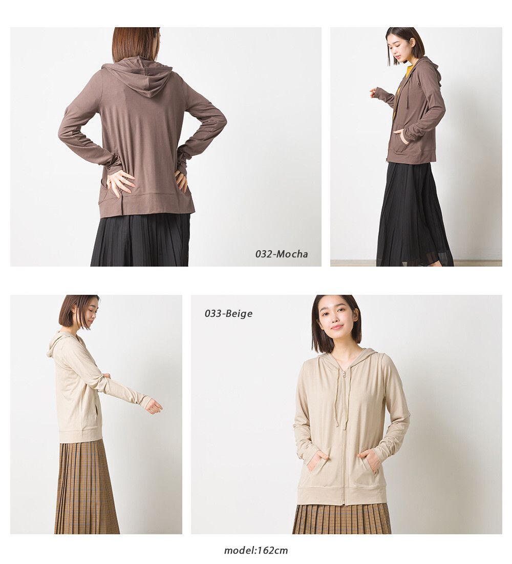 日本 OMNES - 接觸涼感抗UV 連帽長袖外套-黑