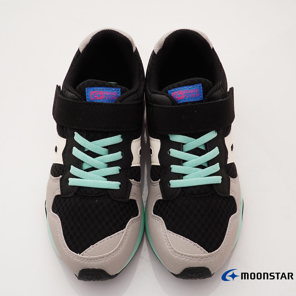 Moonstar日本月星 - 頂級HI系列穩健運動款(中大童段)-運動鞋-黑綠