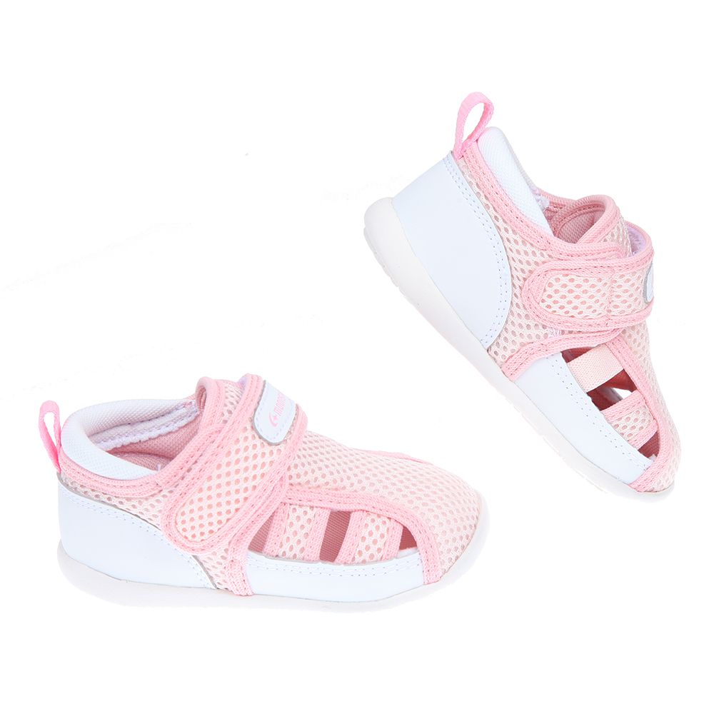 Moonstar日本月星 - 日本好透氣速乾粉紅色寶寶機能學步鞋