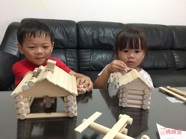 歐洲 VARIS - 木製建構積木-度假小木屋111片-獨家加贈飛行者號(市價$290)