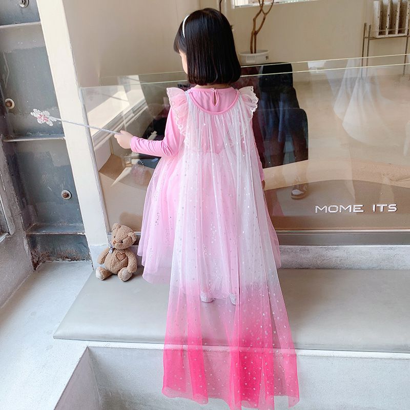 JB clothes - 冰雪公主披肩-粉色 (均碼(長度120cm))