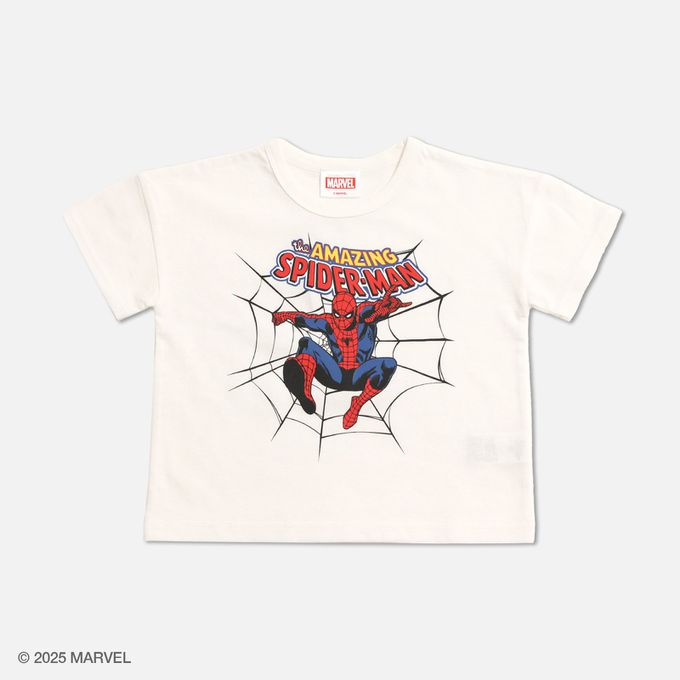 日本 Chil2 - 聯名款  100%棉印花短袖上衣-英雄大集合-白