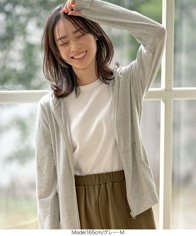 日本 Kobe Lettuce - 99.9%抗UV防曬連帽拉鏈外套-玫粉