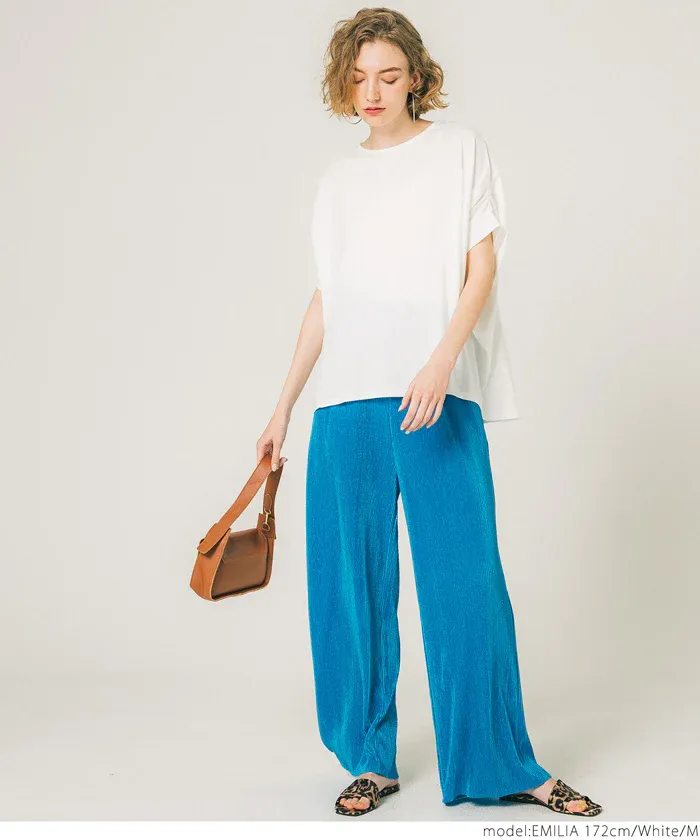 日本 COCA - 透氣百搭圓領飛鼠袖上衣-條紋-綠白