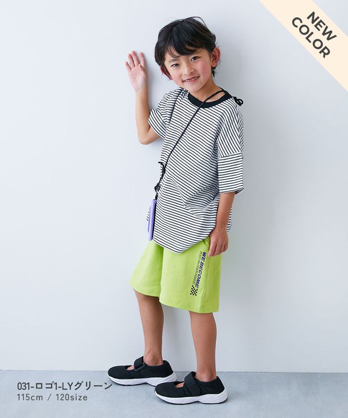 日本 devirock - 夏日印花純棉寬版短褲-BUZZ-淺藍紫