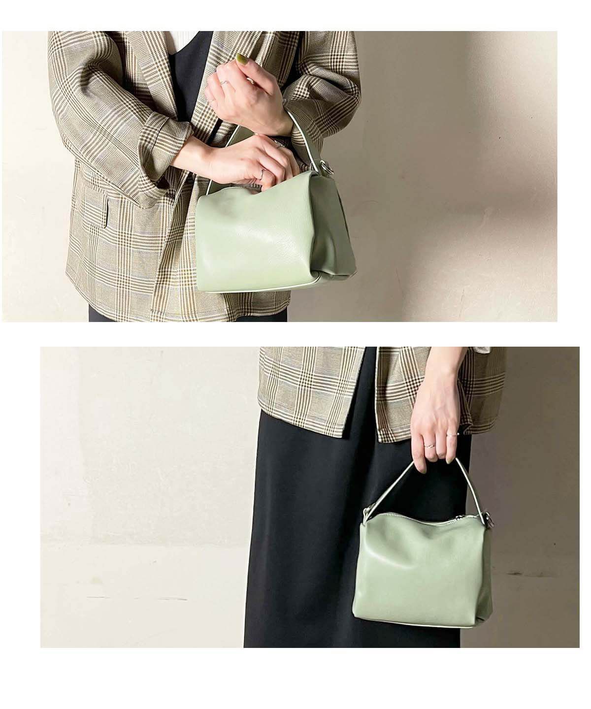 日本服飾代購 - 2way小方胖胖手提包/側背包-黑 (13x20x11cm)