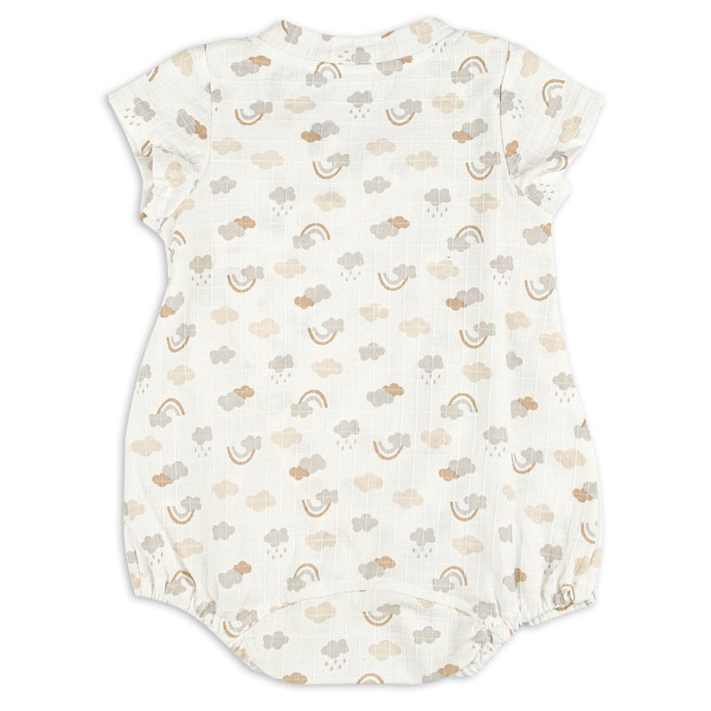 akachan honpo - 涼爽短袖兔裝-雲朵-淺卡其色