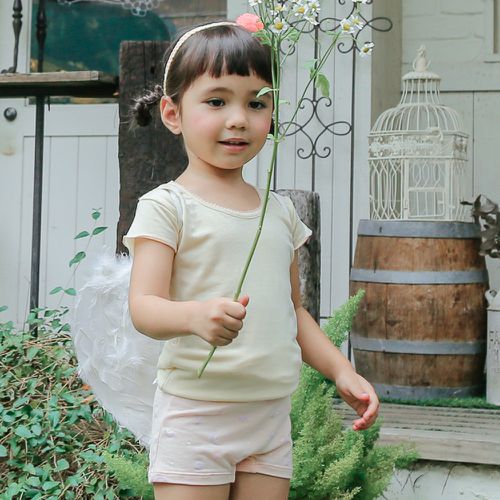女童四角褲-蜻蜓飛飛-杏桃粉