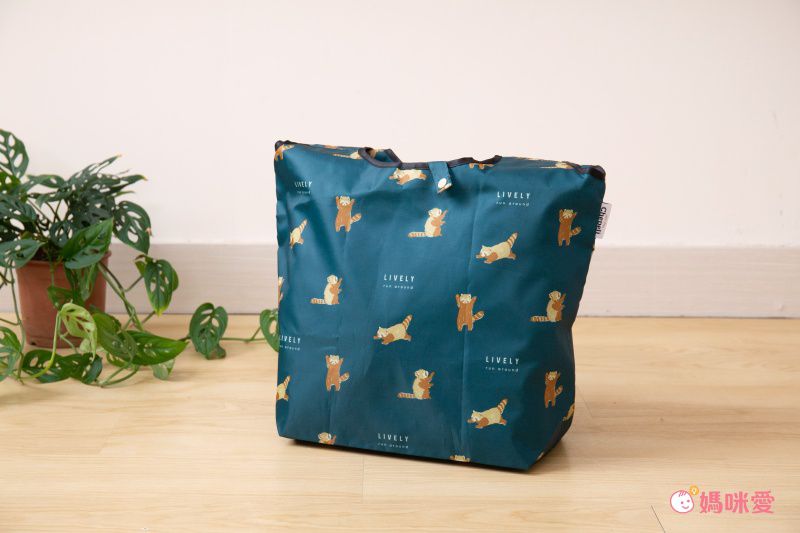 日本 Chepeli - 大容量保冷購物袋(可折疊收納)-刺蝟-深藍-15L/耐重10kg